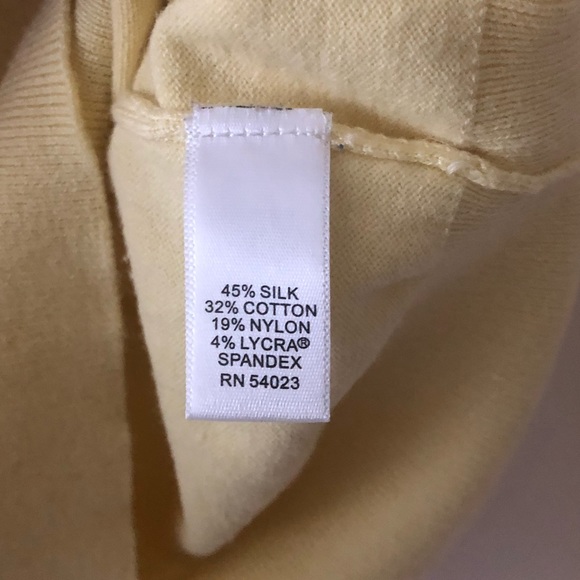 Banana Republic Pastel Yellow Silk Blend Sweater - Picture 8 of 8